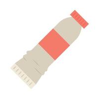 A tube of paint with a red cap on it vector
