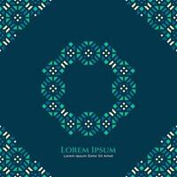 Octagonal Ornament for Frame and Border Design with Turquoise Theme vector