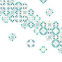 Oriental Pattern with Abstract Composition and Turquoise Theme vector