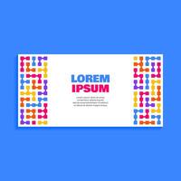 Abstract Geometric Landscape Backdrop Design with Connected Rounded Square Pattern vector