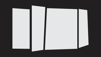 separate photo frame templates, separate photo frames editing materials vector