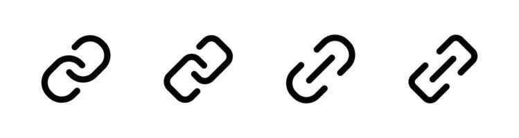 Link icon set for web and mobile apps vector