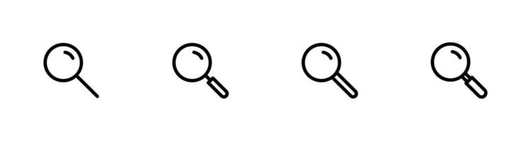Search icon set illustration for web, ui, and mobile apps vector
