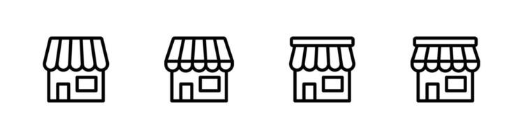 Store icon set illustration for web, ui, and mobile apps vector