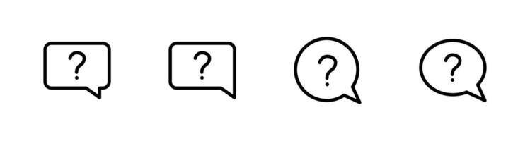 Question icon set for web, ui, and mobile apps vector
