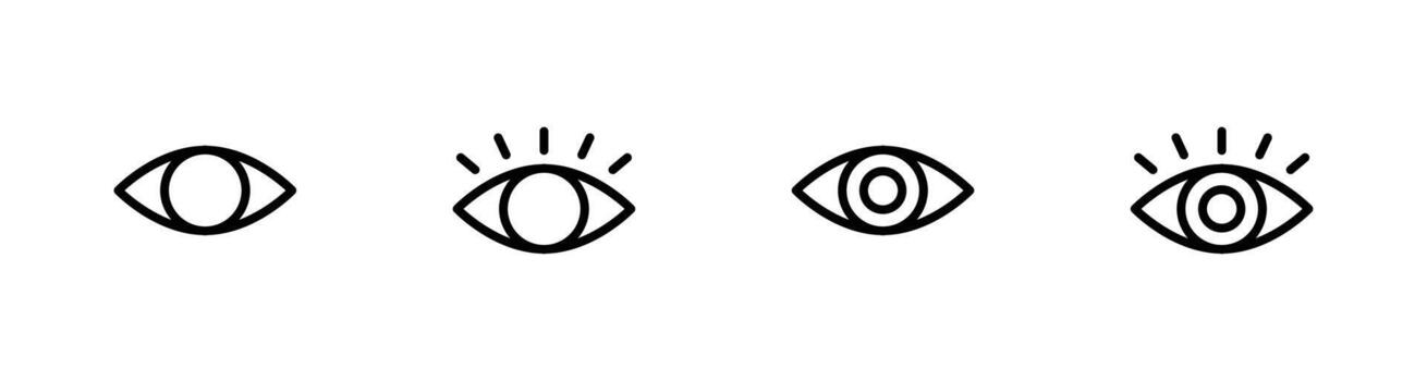 Eye icon set for web and mobile apps vector