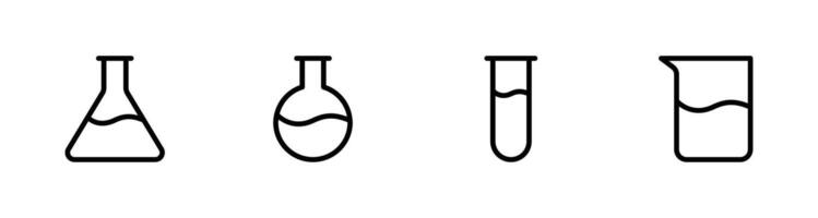 Test tube icon set illustration for web, ui, and mobile apps vector