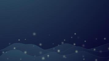 Wave with bokeh light on blue background. Loy Krathong Festival. vector