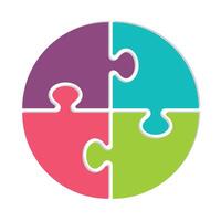 isolated circle puzzle vector