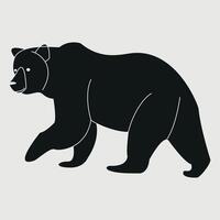 a black bear silhouette on a white background vector