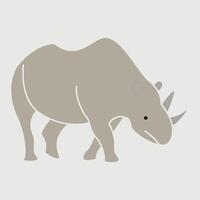 a rhino is standing in front of a white background vector