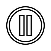 Two black and white icons of the same letter in a circle vector