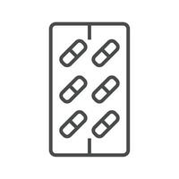 A tablet with pills in it vector