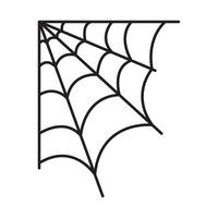 Spider web coloring page vector