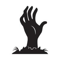 Zombie hand with hand out of the ground vector