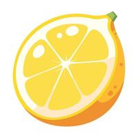 A lemon is shown on a white background vector