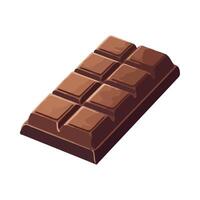 A bar of chocolate is shown on a white background vector