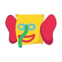 An elephant with a nose and a red nose vector