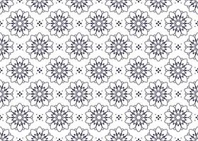 dark blue outline symbol floral on White background, ethnic fabric seamless pattern, design for cloth, carpet, batik, wallpaper, wrapping etc. vector