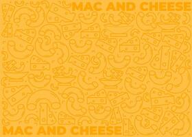 mac and cheese pattern vector