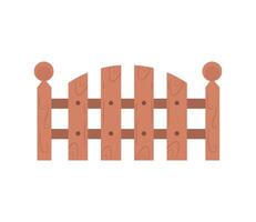 Wooden fence with wooden posts and a gate vector