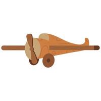 A cartoon airplane on a white background vector