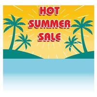 Hot Summer Sale. Flat modern illustration vector