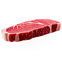 crudo controfiletto bistecca in profondità rosso colore visibile grano fotografato a partire dal il lato cibo e culinario png