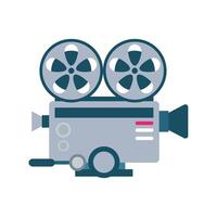 A movie camera icon on a white background vector