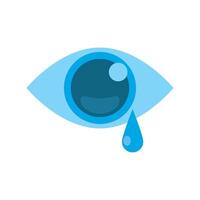 An eye with a tear on it vector