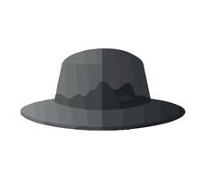 A hat is shown in a flat style vector