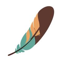 Feather icon isolated vector