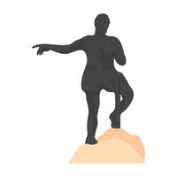A statue of a man pointing to the side vector