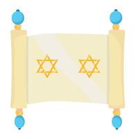 Jewish holy scroll with star of david price 1 credit usd 1 vector