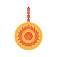 A yellow and orange sun on a white background vector
