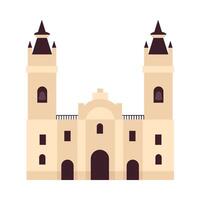 A church with two towers on a white background vector