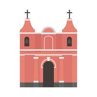 A church icon in flat style on a white background vector