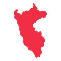 A red map of the country of nepal vector