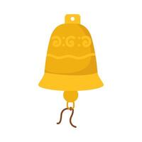 A yellow bell with a number on it vector