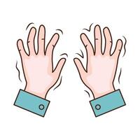 Two hands with fingers up in the air vector