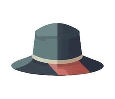 A hat with a red stripe on it vector
