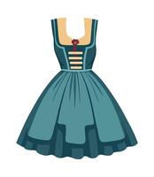 A dress with a red ribbon on the front vector