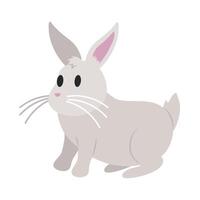 A cartoon rabbit sitting on a white background vector
