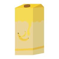A carton of milk with bananas on it vector