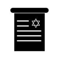 The document is a black and white icon vector