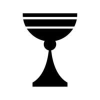 A black and white illustration of a chalice vector