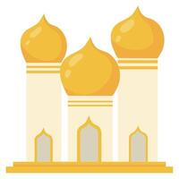 A mosque with two domes on top of it vector