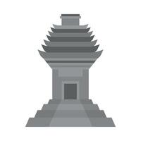 A pagoda icon in flat style on a white background vector