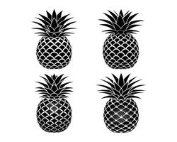 pineapple minimalist and simple Silhouettes. Ai vector