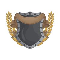 Heroic Shield and Ribbon illustration vector